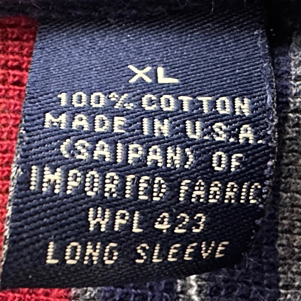 Vintage Dockers XL Rugby Polo Shirt Long Sleeve‎ Striped Made In USA - Picture 4 of 8